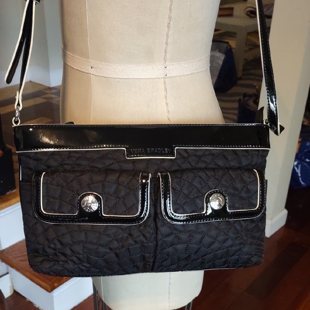 Vera Bradley "Classic Black" Quilted Crossbody Purse